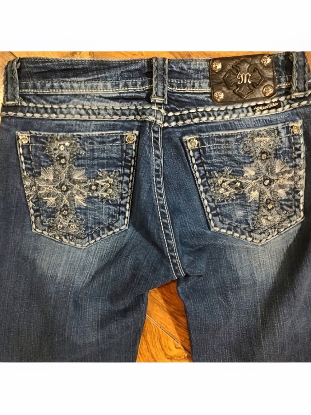 Gorgeous Miss Me Skinny Embellished Jeans With 32-1/2” Inseam